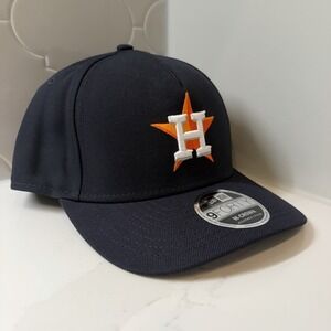 New Era Houston Astros A-Frame M-Crown 9FORTY Navy Snapback Adjustable Hat